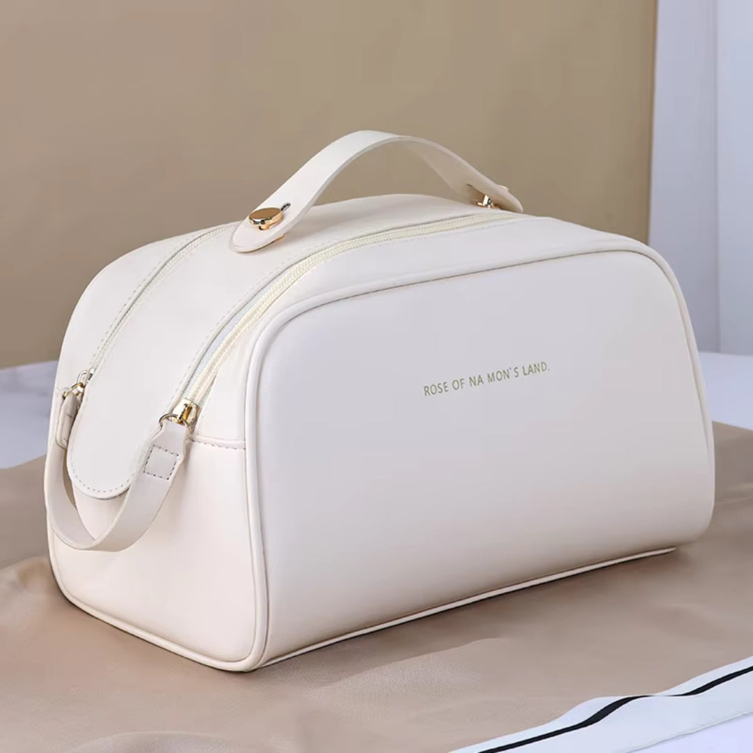 Kosmetiktasche für Damen ⎜ Doppelreißverschluss-Design mit Großer Kapazität und Elegantem Tragegriff