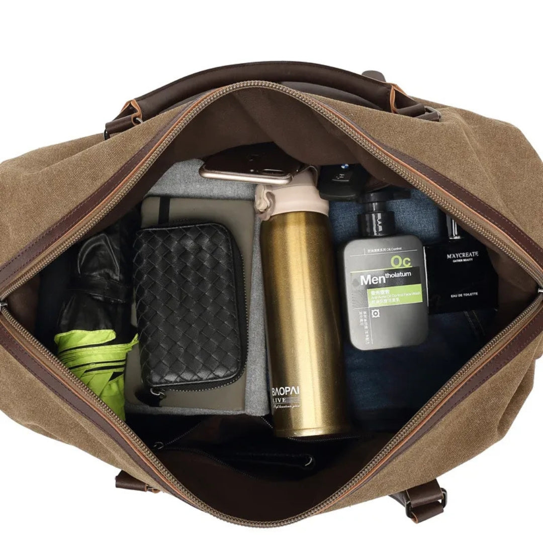 Reisetasche aus Canvas ⎜ Praktische Umhängetasche für Outdoor-Abenteuer mit großem Stauraum