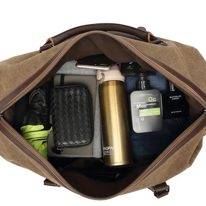 Reisetasche aus Canvas ⎜ Praktische Umhängetasche für Outdoor-Abenteuer mit großem Stauraum