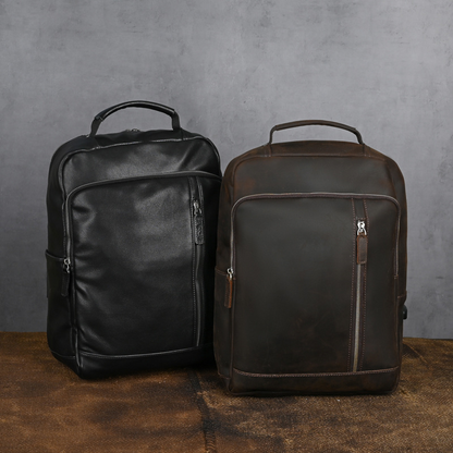 Leder Rucksack für Herren ⎜ Stilvolles Design mit großzügigem Stauraum für Reisen und Freizeit