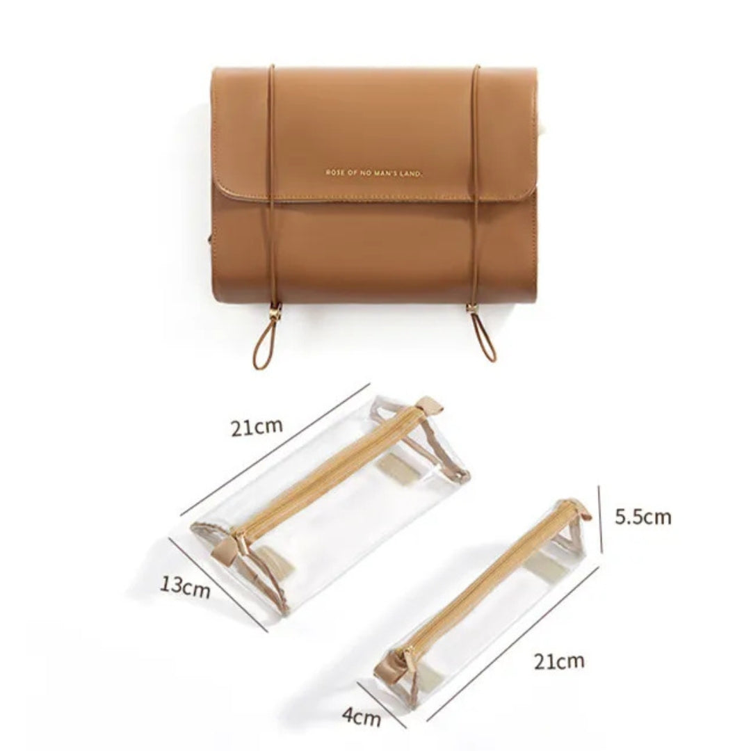 Kosmetiktasche für Damen ⎜ Umschlag-Design mit Großer Kapazität und Praktischem Reißverschluss für Unterwegs
