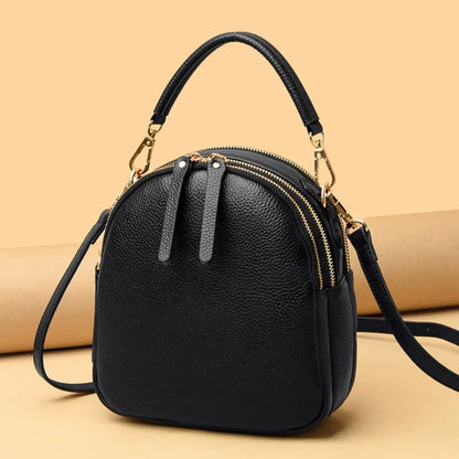 Leder Rucksack ⎜ Kompakter Träger mit verstellbaren Riemen