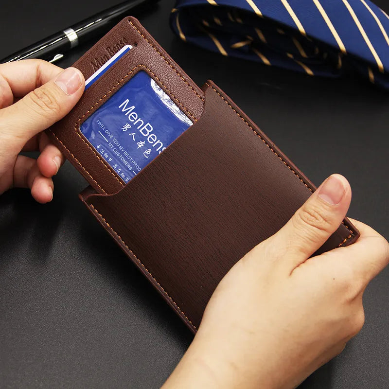 Herren Geldbörse mit Metallecke ⎜ Elegante Kurzform mit Kartenfächern