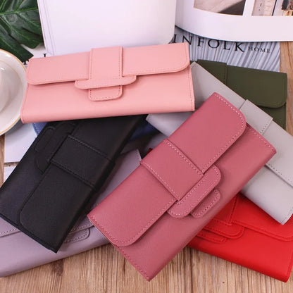 Damen Geldbörse im Langformat ⎜ Tri-Fold Clutch mit großer Kapazität für Karten und Scheine