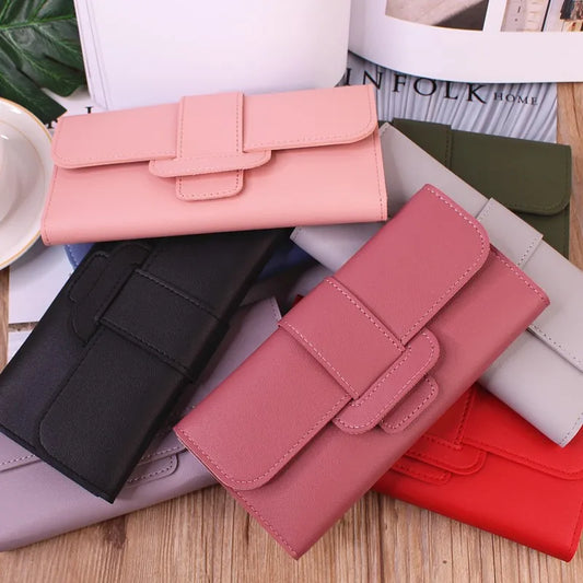 Damen Geldbörse im Langformat ⎜ Tri-Fold Clutch mit großer Kapazität für Karten und Scheine
