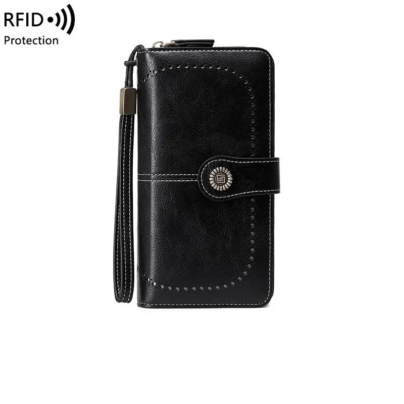 Damen Geldbörse mit Reißverschluss ⎜ RFID-Schutz und großes Fassungsvermögen im modernen Design