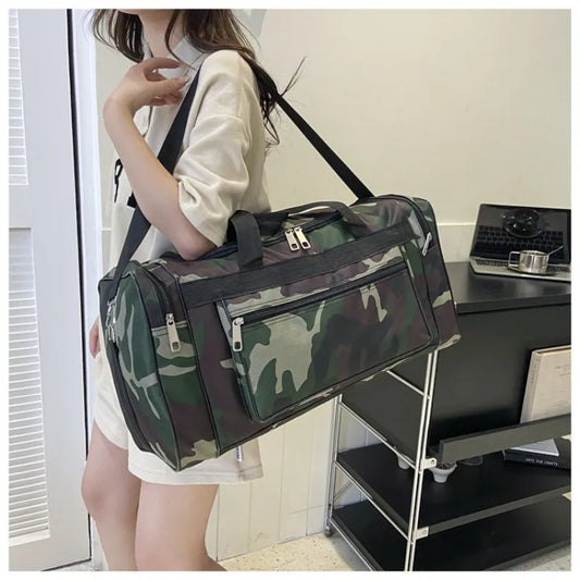 Multifunktionale Reisetasche ⎜ Große Kapazität im modernen Camouflage-Design mit praktischen Fächern