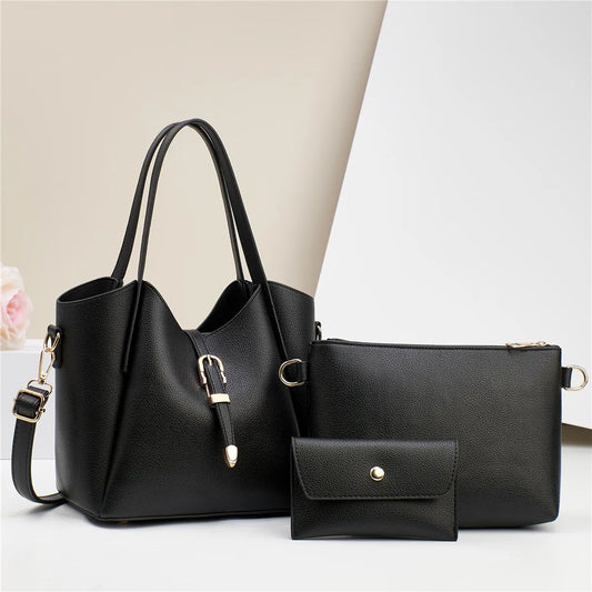 Umhängetasche für Damen ⎜ Drei-teiliges Set mit großem Stauraum und praktischem Design