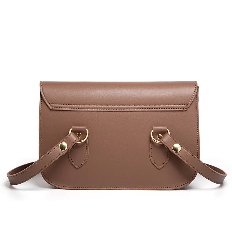 Klassische Umhängetasche für Damen ⎜ Modische Schultertasche im Cambridge-Stil mit praktischen Verschlüssen