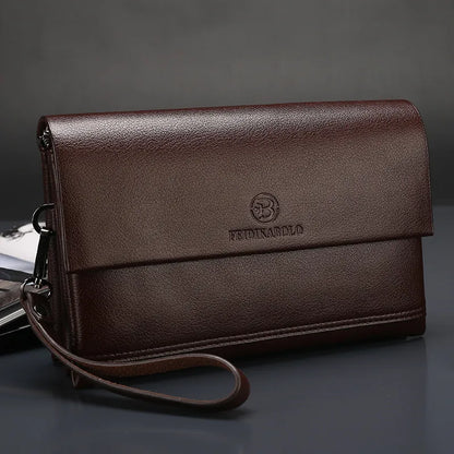 Leder Handtasche für Herren ⎜ Elegante Umhängetasche mit praktischer Faltklappe und stilvollem Design