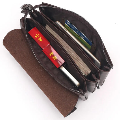 Leder Handtasche für Herren ⎜ Elegante Umhängetasche mit praktischer Faltklappe und stilvollem Design