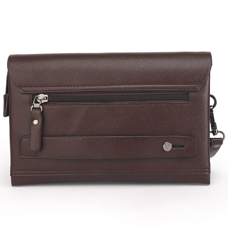 Leder Handtasche für Herren ⎜ Elegante Umhängetasche mit praktischer Faltklappe und stilvollem Design