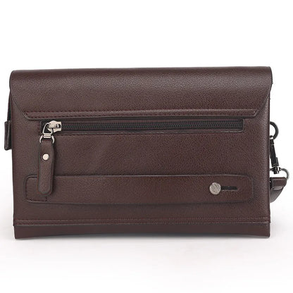 Leder Handtasche für Herren ⎜ Elegante Umhängetasche mit praktischer Faltklappe und stilvollem Design
