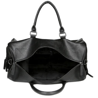 Reisetasche für Herren ⎜ Vintage Ledertasche mit großem Fassungsvermögen und abnehmbarem Schultergurt