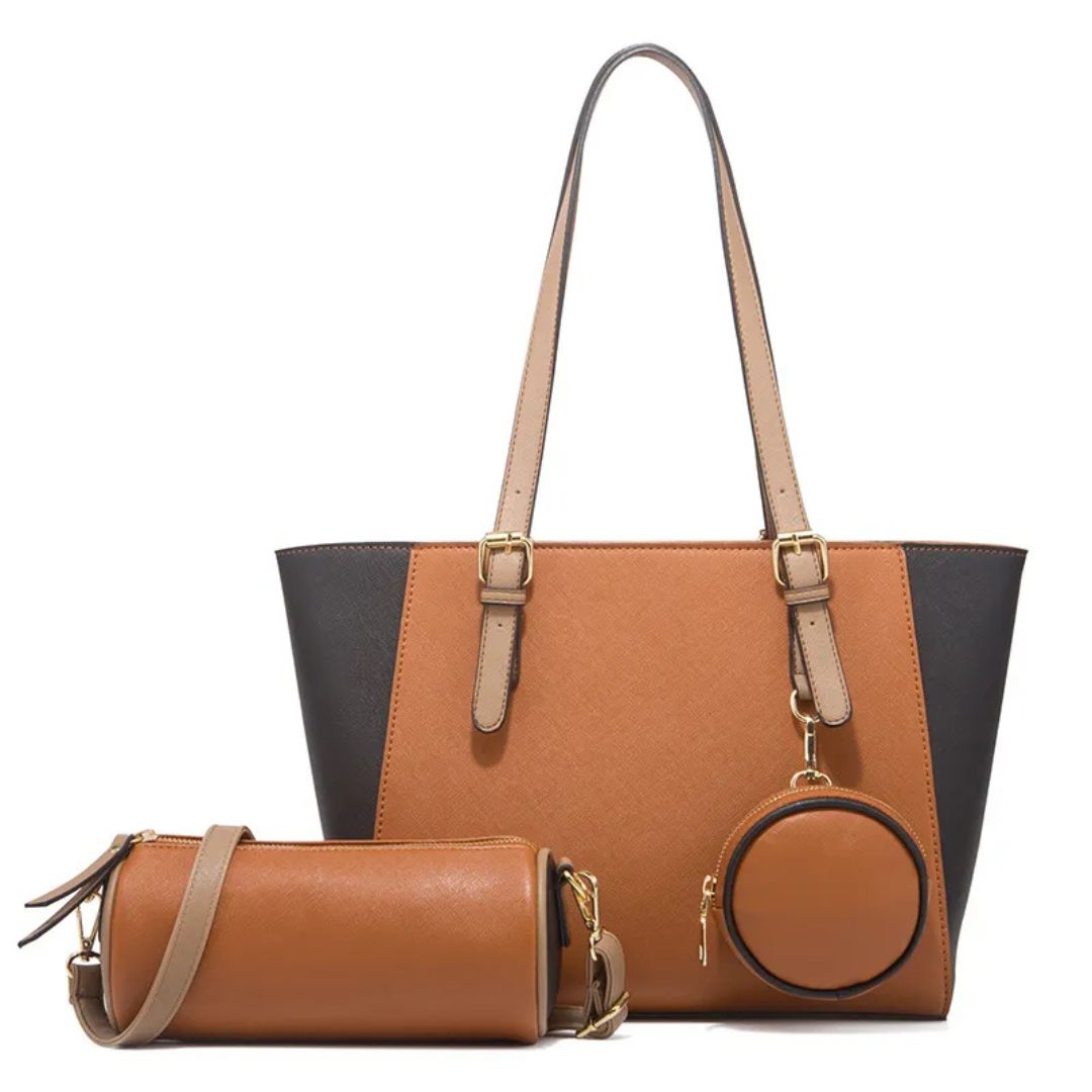 Drei-in-eins Handtasche ⎜ Stilvolle Tasche mit viel Stauraum und Zubehör