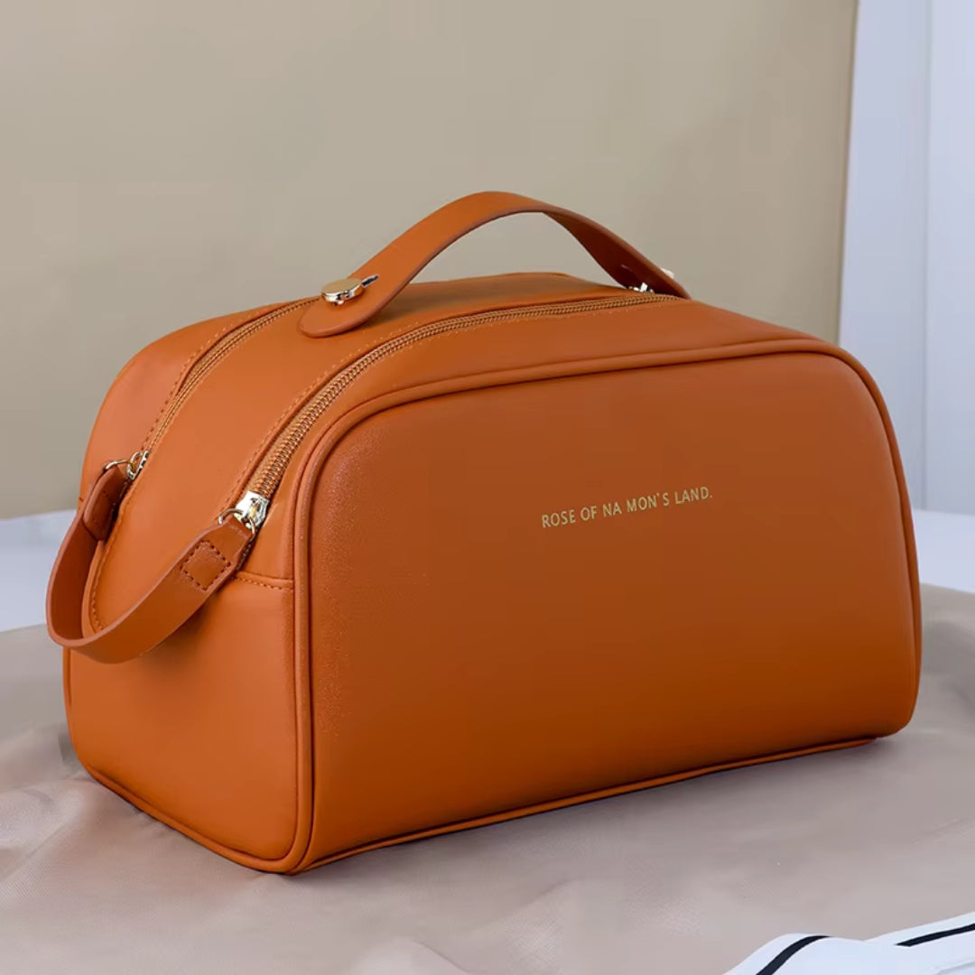 Kosmetiktasche für Damen ⎜ Doppelreißverschluss-Design mit Großer Kapazität und Elegantem Tragegriff