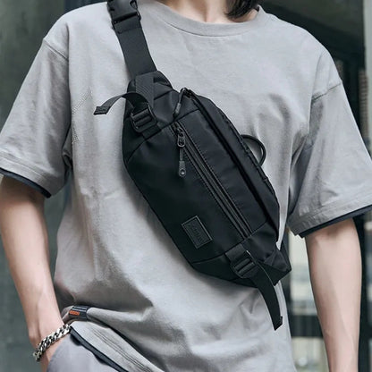 Bauchtasche für Herren ⎜ Leichte Crossbody-Tasche mit Reißverschlussfach und Verstellbarem Gurt