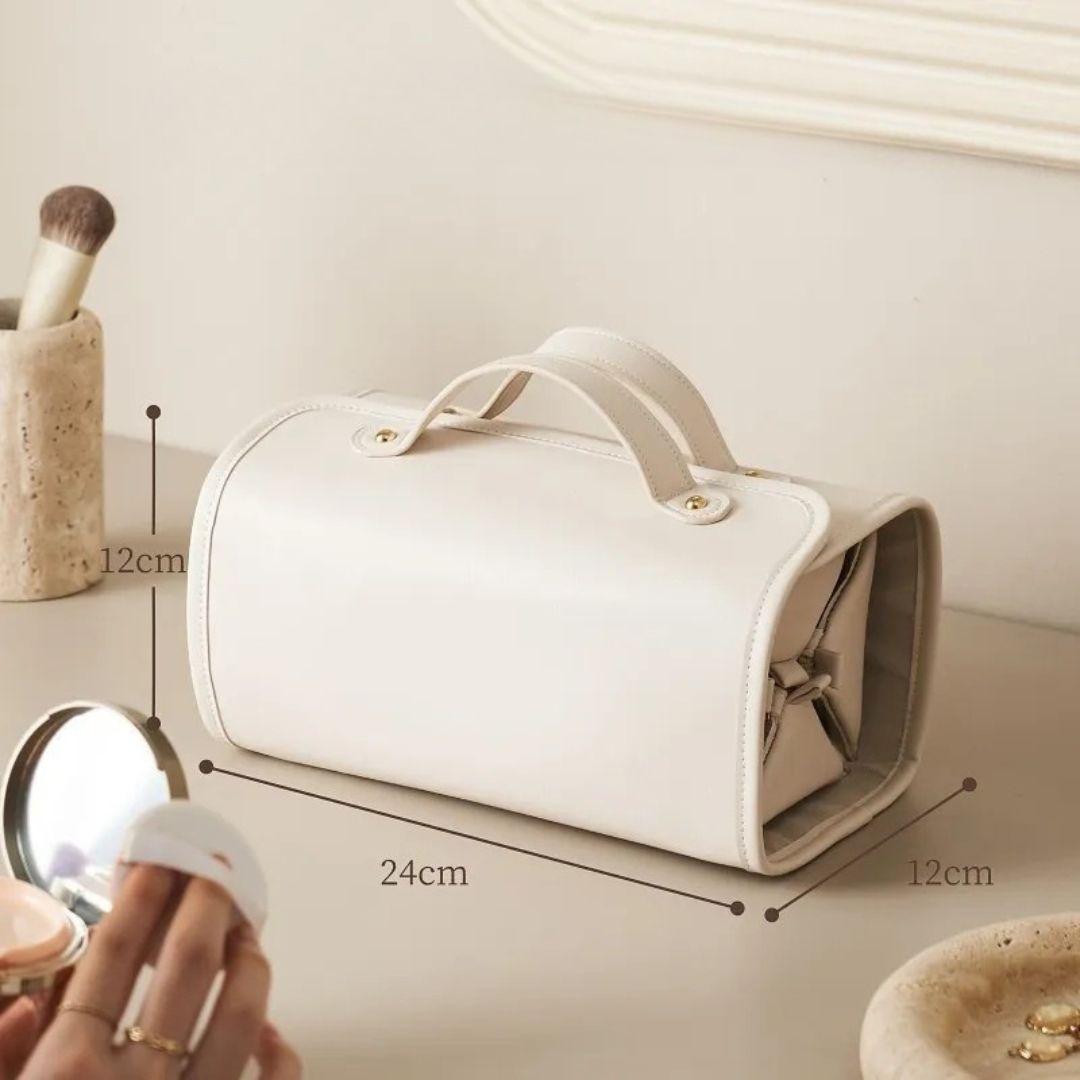Kosmetiktasche für Damen ⎜ Faltbares Design mit großer Kapazität und herausnehmbaren Fächern für unterwegs