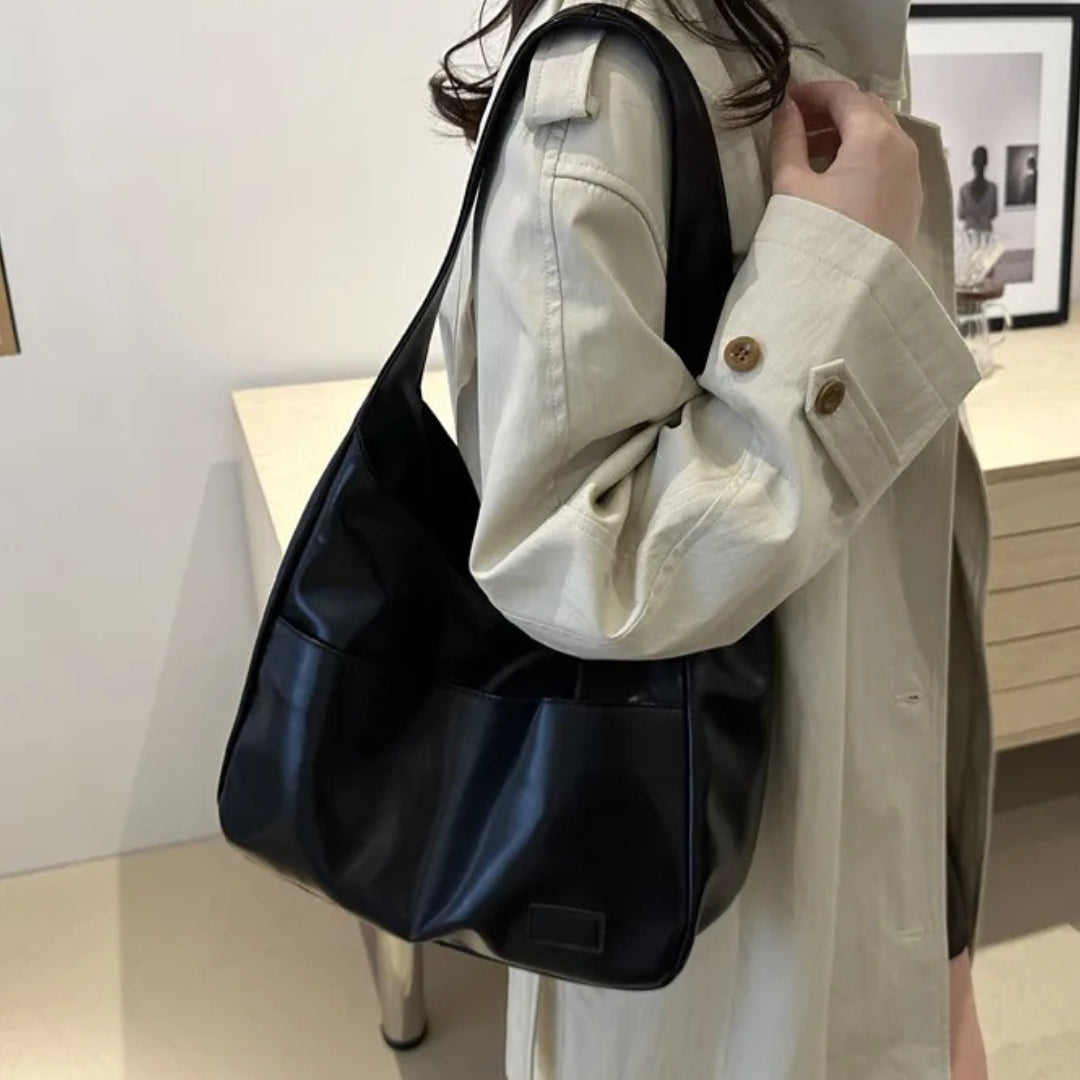 Vintage Hobo Tasche für Damen ⎜ Geräumige Schultertasche aus PU-Leder
