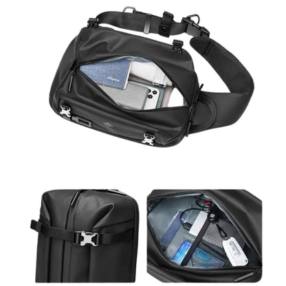 Umhängetasche für Herren ⎜ Wasserabweisende Crossbody-Tasche aus Oxford-Gewebe mit Verstellbarem Tragesystem
