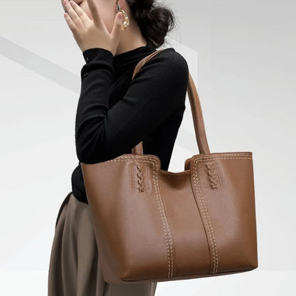 Leder Tasche für Damen ⎜ Geräumige Tote Bag mit Stilvollem Design und Robusten Nähten