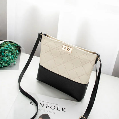 Umhängetasche für Damen ⎜ Stilvolle Tasche mit diagonaler Steppung und elegantem Verschluss