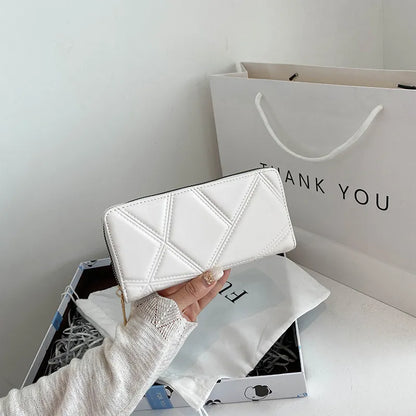 Damen Geldbörse mit Reißverschluss ⎜ Schlichtes Design in mittellanger Größe für den Alltag