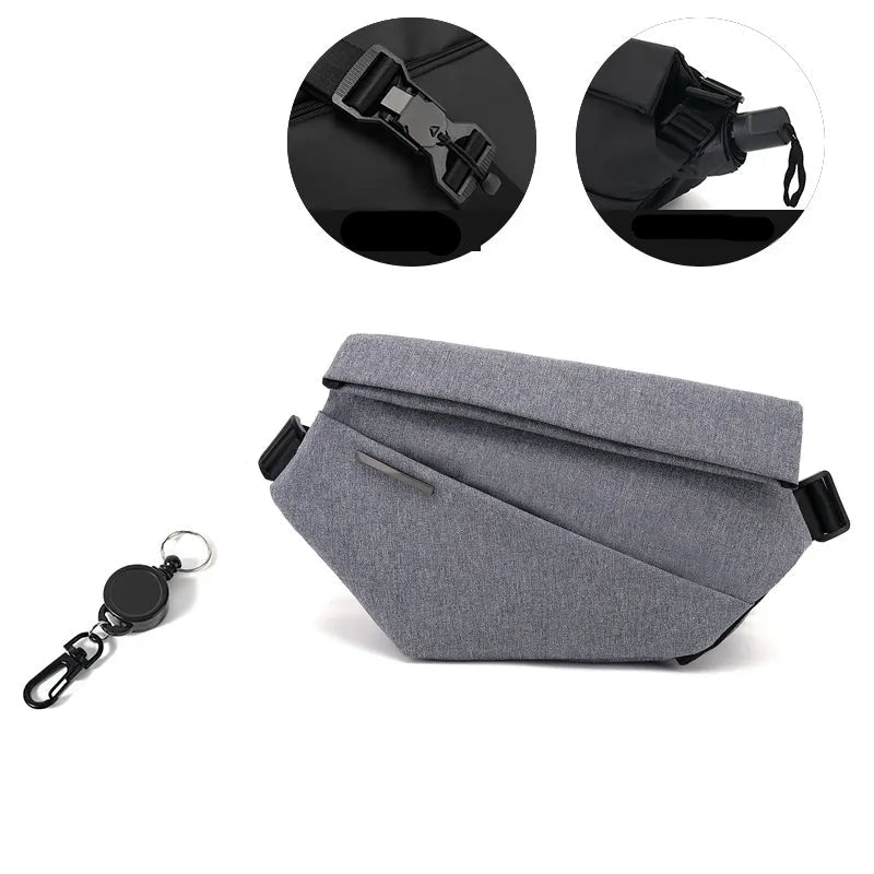 Multifunktionale Umhängetasche für Herren ⎜ Sportliche Brusttasche für Alltag und Fitness