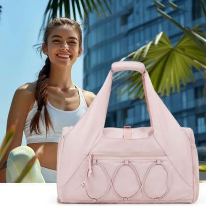 Yogatasche für Damen ⎜ Große Sporttasche mit Flaschenhalter und Fächern für Kleidung, Handy und Zubehör