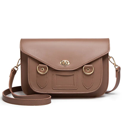 Klassische Umhängetasche für Damen ⎜ Modische Schultertasche im Cambridge-Stil mit praktischen Verschlüssen