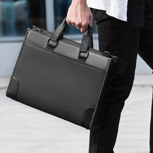 Laptoptasche für Herren ⎜ Schlanke Business-Aktentasche mit Tragegriffen und gepolstertem Laptopfach