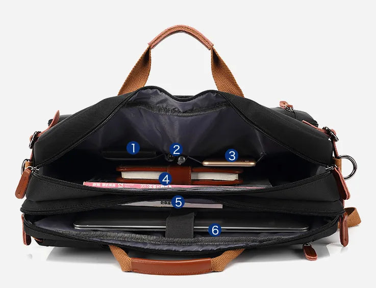 Multifunktionale Umhängetasche für Herren ⎜ Robuste Tasche mit Fächern und verstellbarem Schultergurt