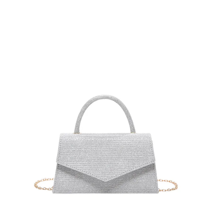 Glitzernde Handtasche für Damen ⎜ Elegante Schultertasche mit funkelndem Design und Kettenriemen