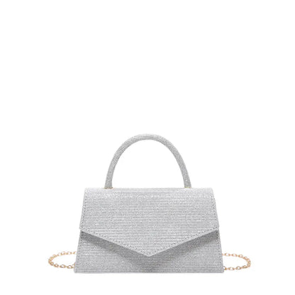 Glitzernde Handtasche für Damen ⎜ Elegante Schultertasche mit funkelndem Design und Kettenriemen