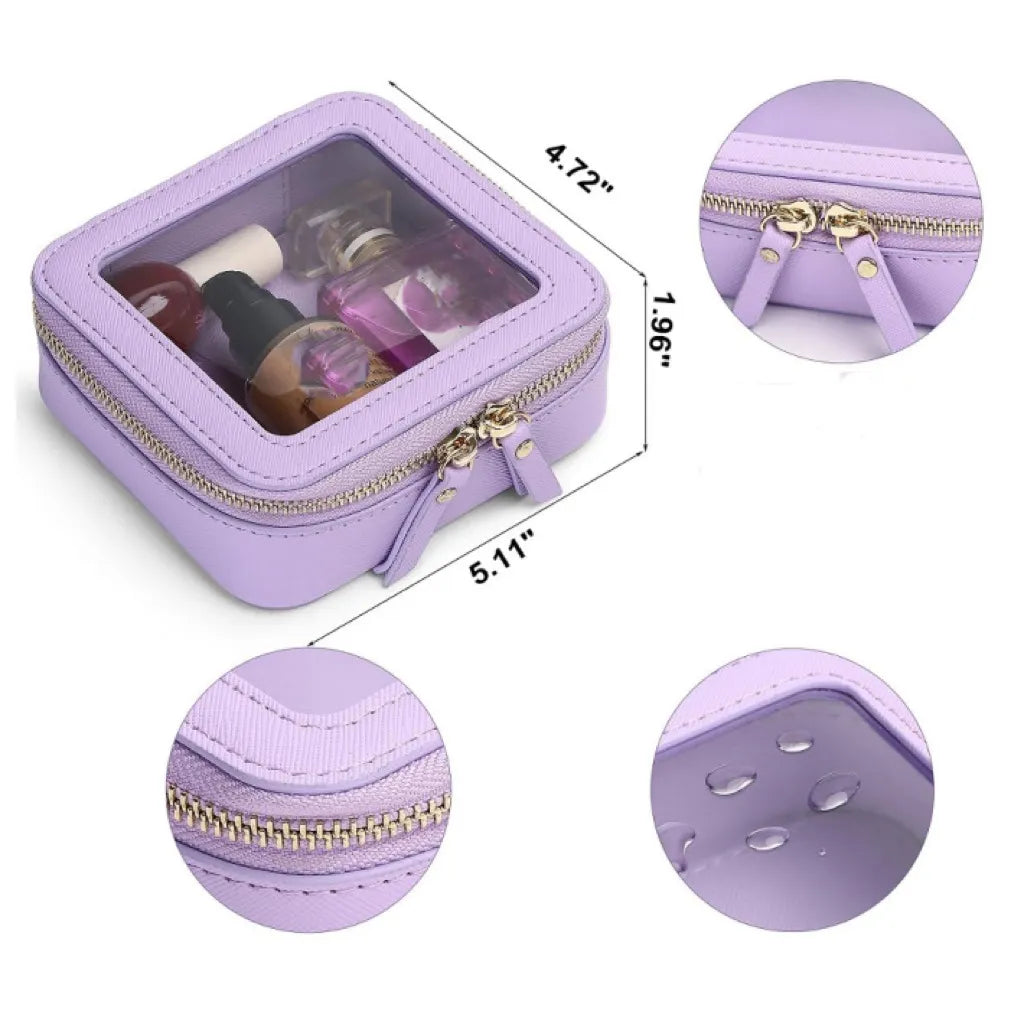 Kosmetiktasche für Damen ⎜ Kompakte Aufbewahrung mit Sichtfenster und Reißverschluss für Kosmetik