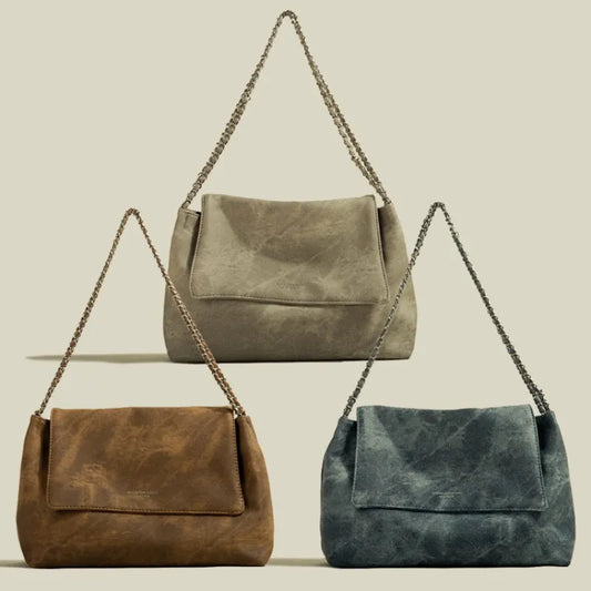 Umhängetasche für Damen ⎜ Große Tasche mit Kettenriemen und stilvollem Design
