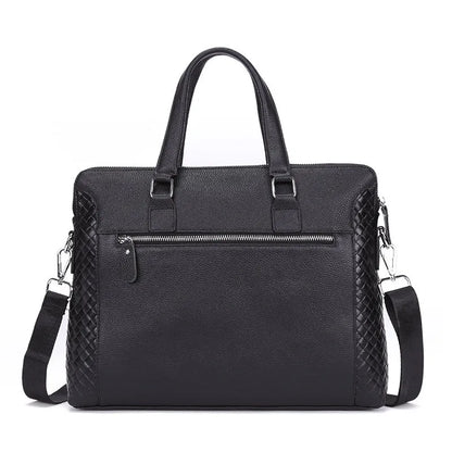Laptoptasche für Herren ⎜ Echtleder-Aktentasche mit stylischem Design und Platz für 14-Zoll-Laptop