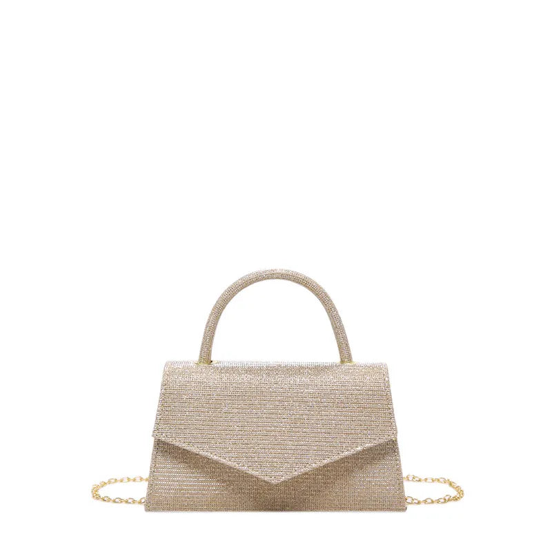 Glitzernde Handtasche für Damen ⎜ Elegante Schultertasche mit funkelndem Design und Kettenriemen