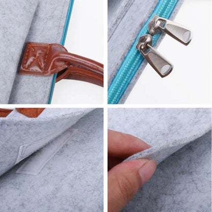 Laptoptasche aus Filz für Herren ⎜ Schützende Umhängetasche mit praktischer Fronttasche und Tragegriffen