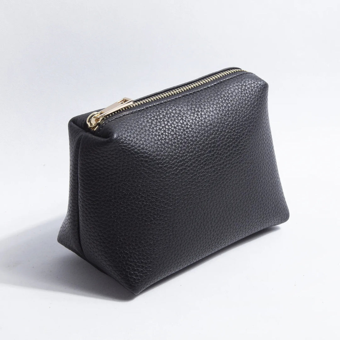 Kosmetiktasche für Damen ⎜ Kompaktes Design aus Lederoptik mit Reißverschluss für Lippenstifte und Make-up
