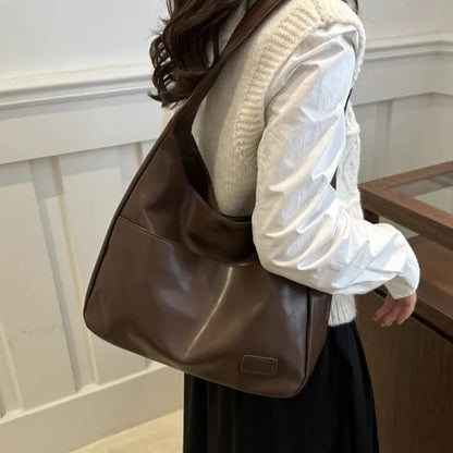 Vintage Hobo Tasche für Damen ⎜ Geräumige Schultertasche aus PU-Leder