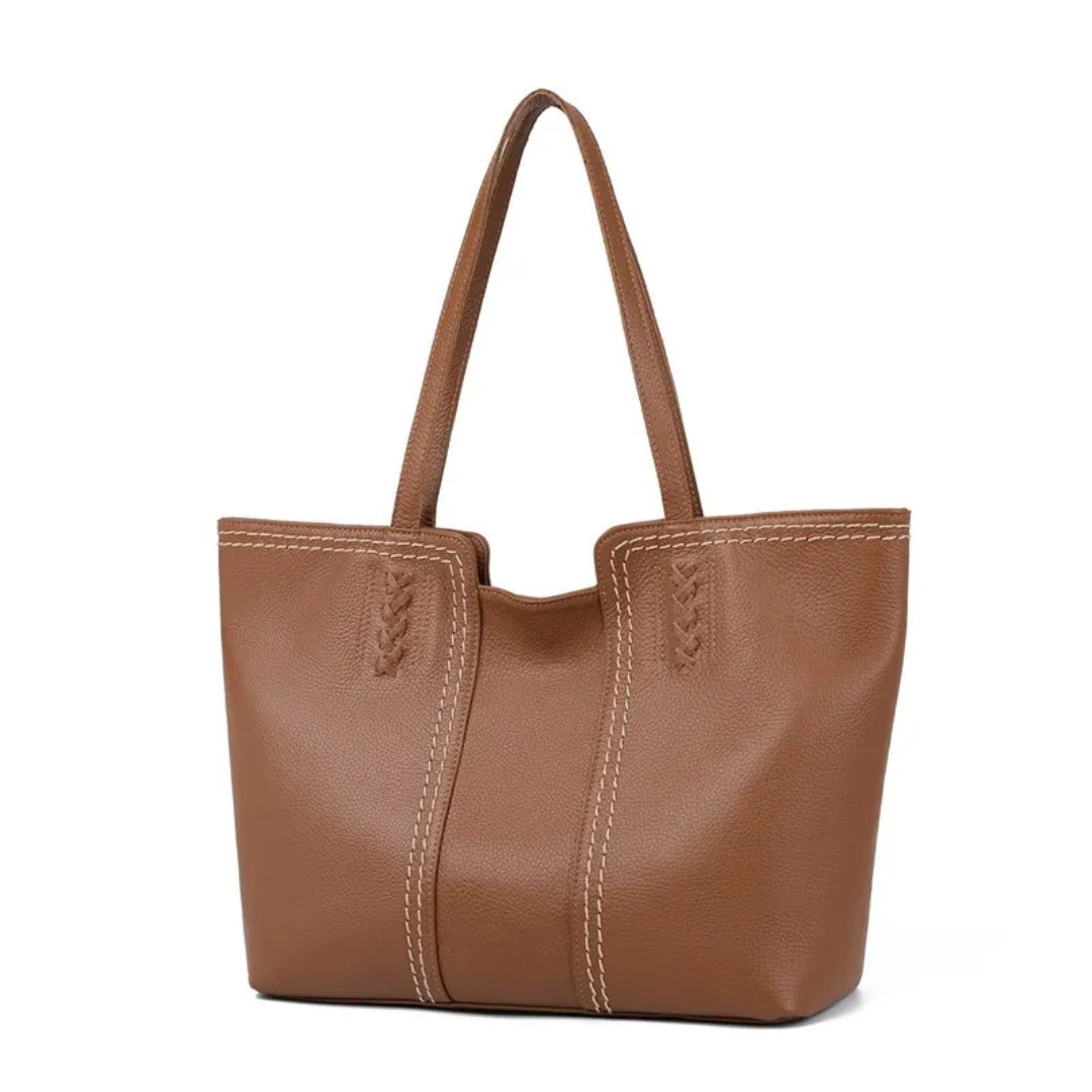 Leder Tasche für Damen ⎜ Geräumige Tote Bag mit Stilvollem Design und Robusten Nähten