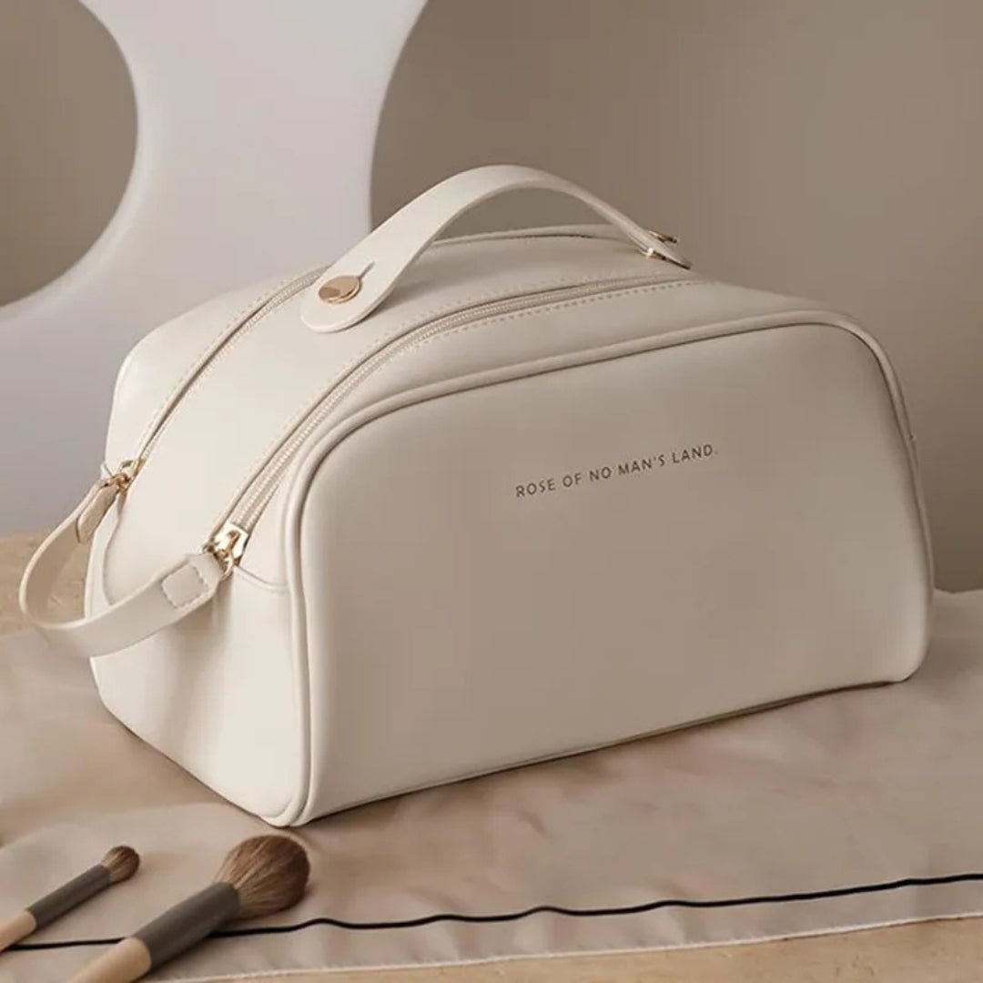 Kosmetiktasche für Damen ⎜ Doppelreißverschluss-Design mit Großer Kapazität und Elegantem Tragegriff