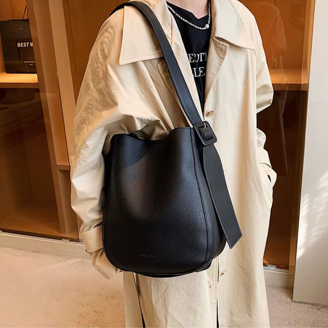 Crossbody Bucket Bag für Damen ⎜ Schlichtes Design mit verstellbarem Schultergurt und praktischem Innenraum