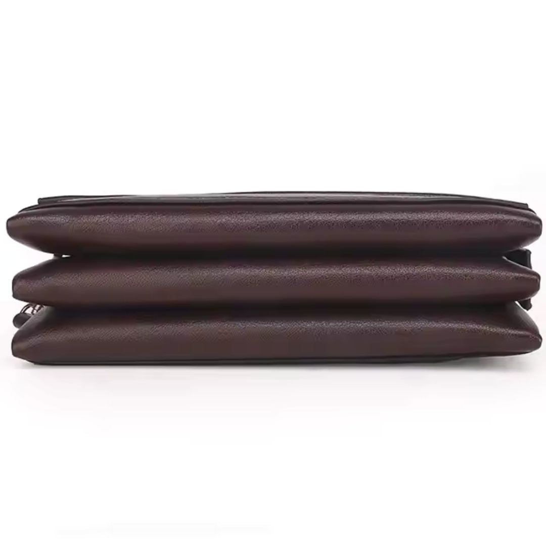 Leder Handtasche für Herren ⎜ Elegante Umhängetasche mit praktischer Faltklappe und stilvollem Design