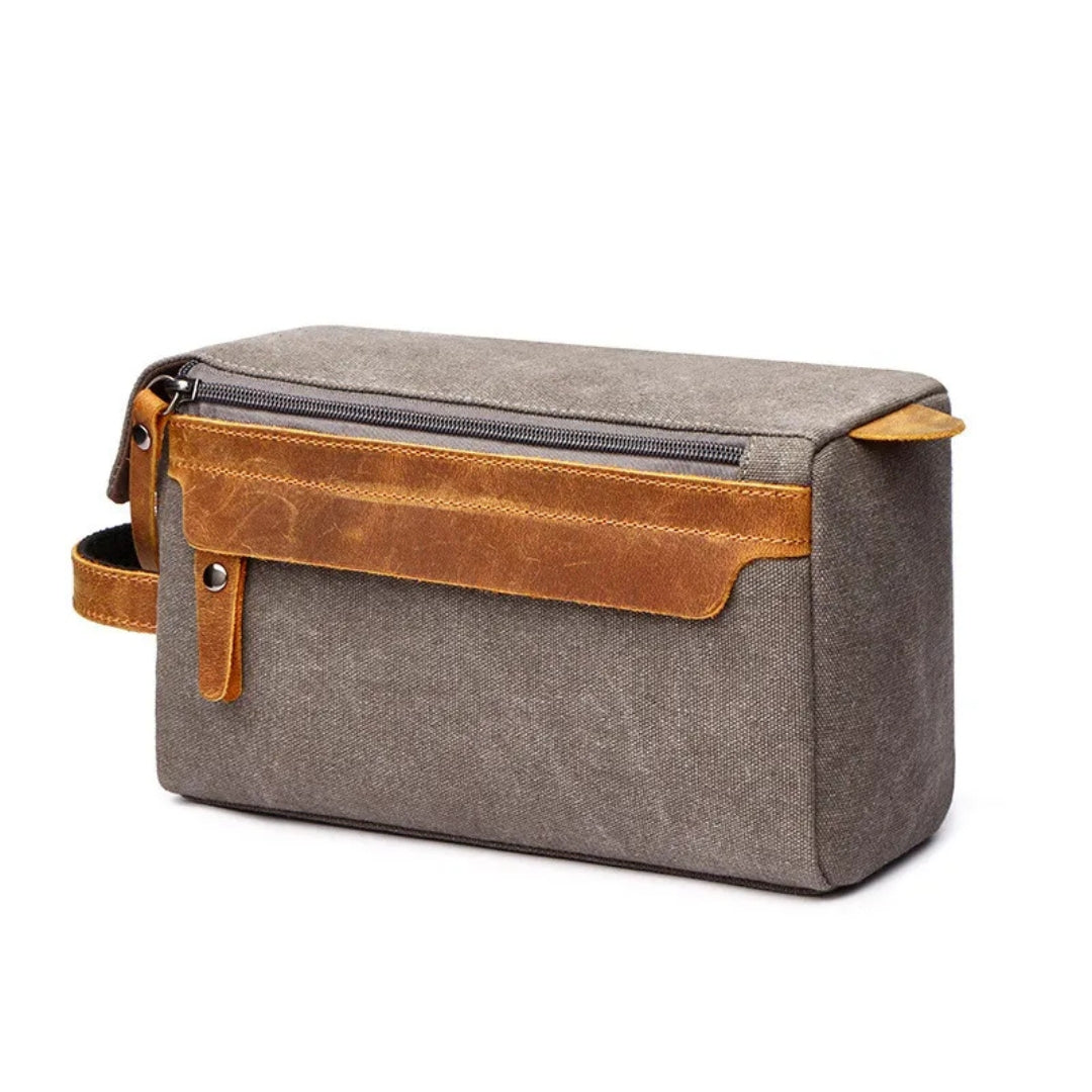 Kulturtasche für Herren ⎜ Robuste Reisetasche mit Großer Kapazität und Praktischem Reißverschlussfach
