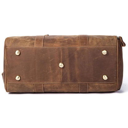 Reisetasche für Herren ⎜ Vintage-Look aus robustem Leder mit viel Stauraum und praktischer Tragbarkeit