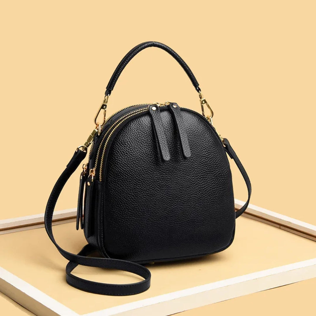 Leder Rucksack ⎜ Kompakter Träger mit verstellbaren Riemen