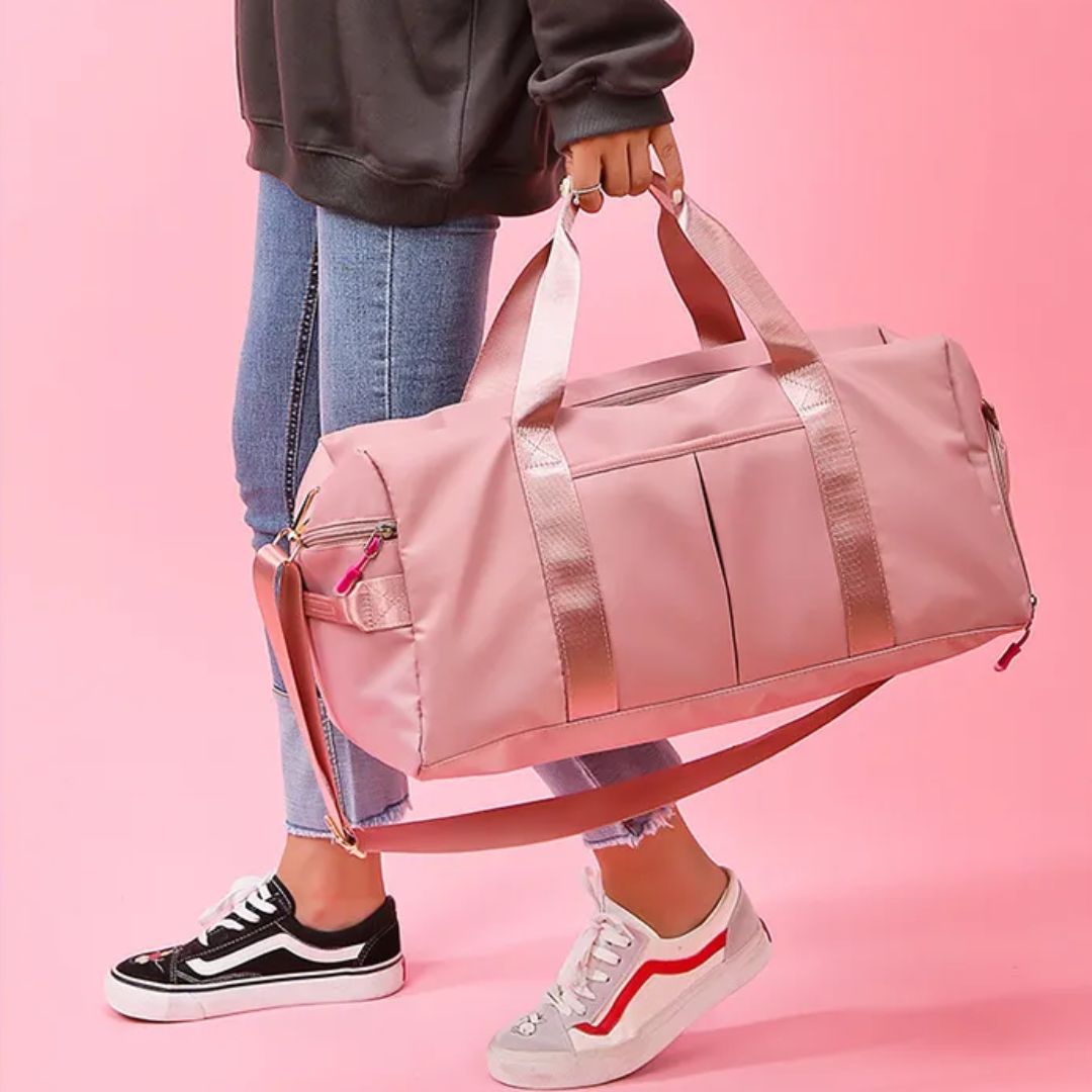 Sporttasche für Damen ⎜ Große Reisetasche mit Schultergurt und separatem Fach für Schuhe oder nasse Kleidung