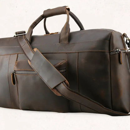 Reisetasche für Herren ⎜ Vintage-Leder mit großzügigem Stauraum und praktischen Fächern